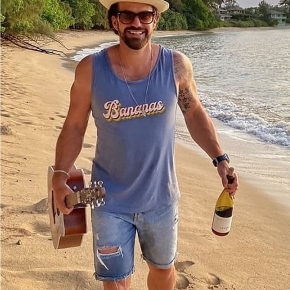 “Johnny Bananas” Comfort Colors Blue Graphic Tank Top